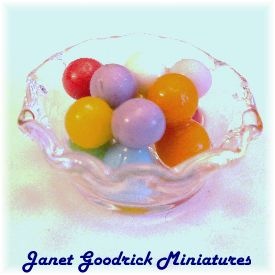 Miniature Glass Bowl with Sweets